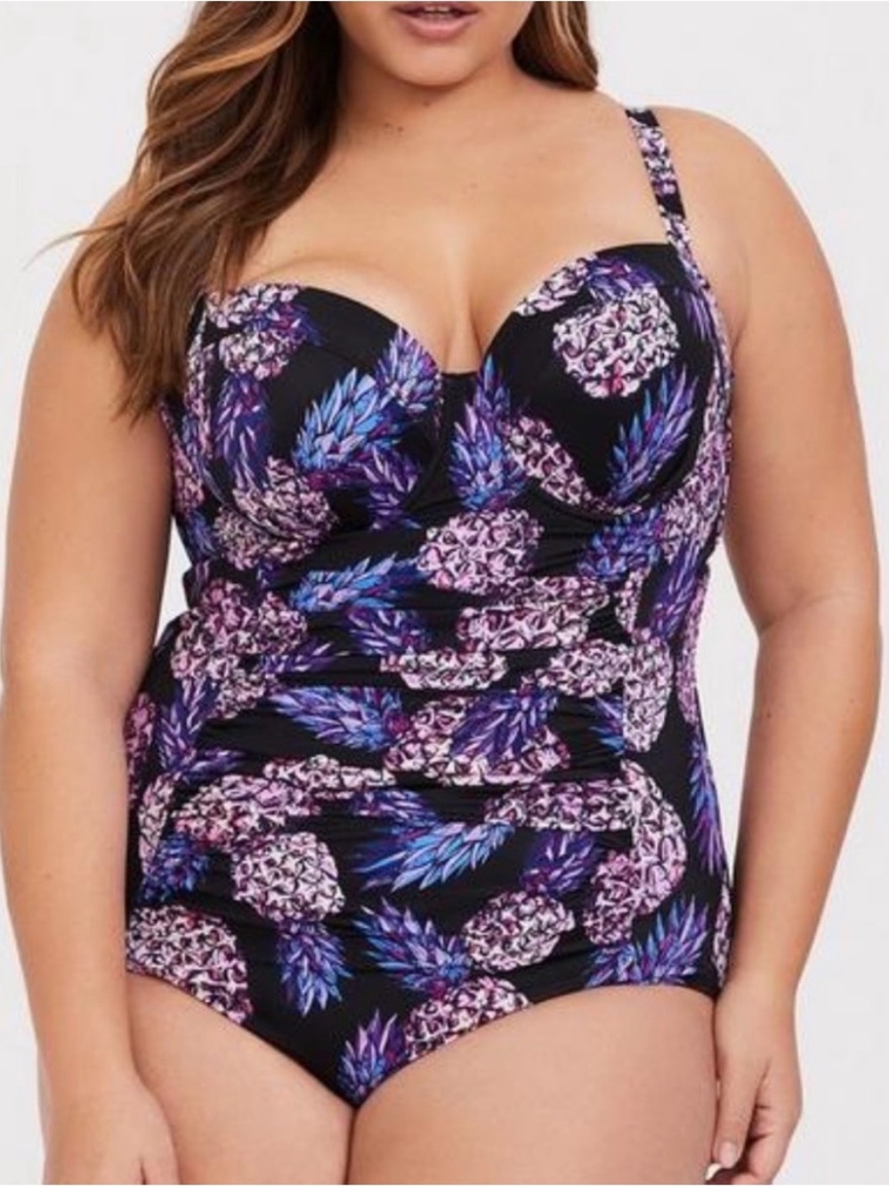 Torrid purple/pink Pineapple One-piece Swimsuit